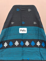 Black Khadhi Cotton Saree Pallu
