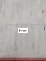 Off-white Khadhi Cotton Saree Blouse