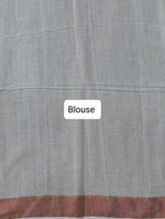 Off-white Khadi cotton saree Blouse