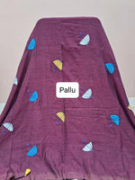 Deep Plum Khadhi Cotton Saree Pallu