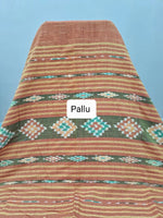 Rust Orange Khadhi Cotton Saree Pallu