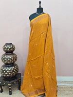 Mustard Yellow Khadhi Cotton Saree 
