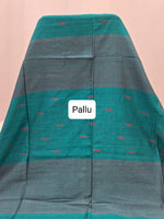 Sea Green Khadhi Cotton Saree Pallu