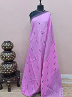 Baby Pink Khadhi Cotton Saree