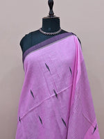 Baby Pink Khadhi Cotton Saree 1