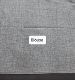 Slate Grey Khadhi Cotton Saree Blouse