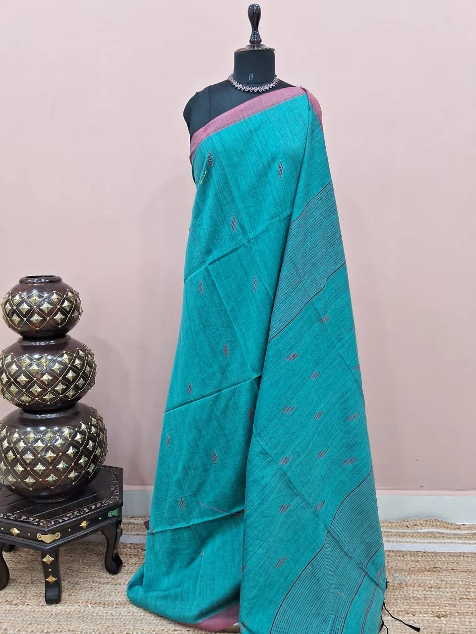 Rama Green Khadhi Cotton Saree