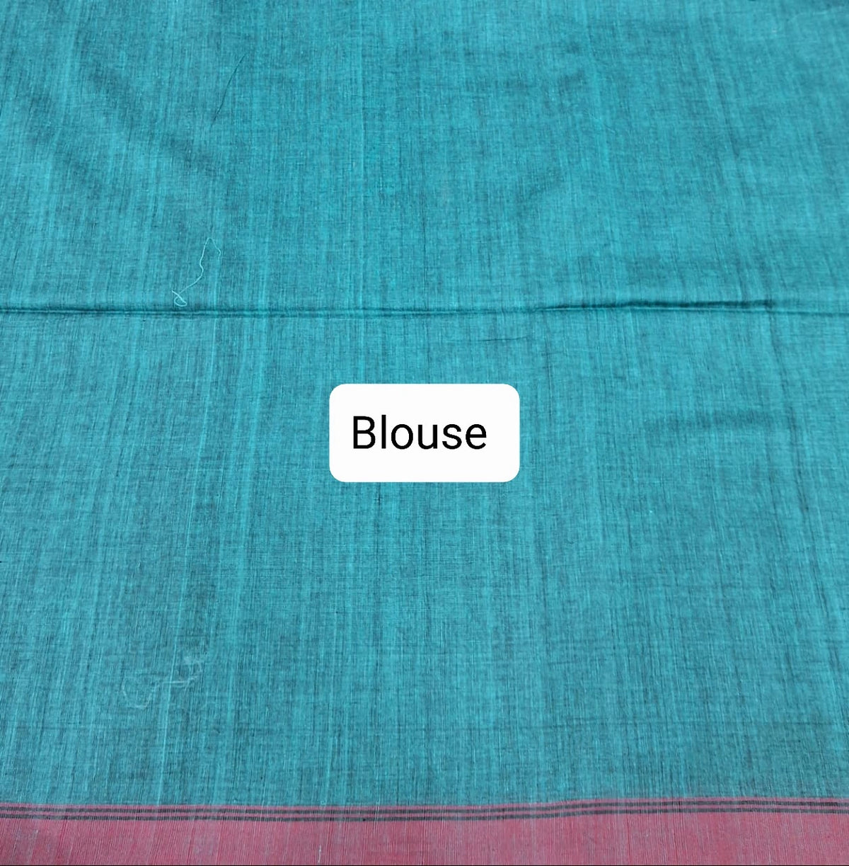 Rama Green Khadhi Cotton Saree Blouse