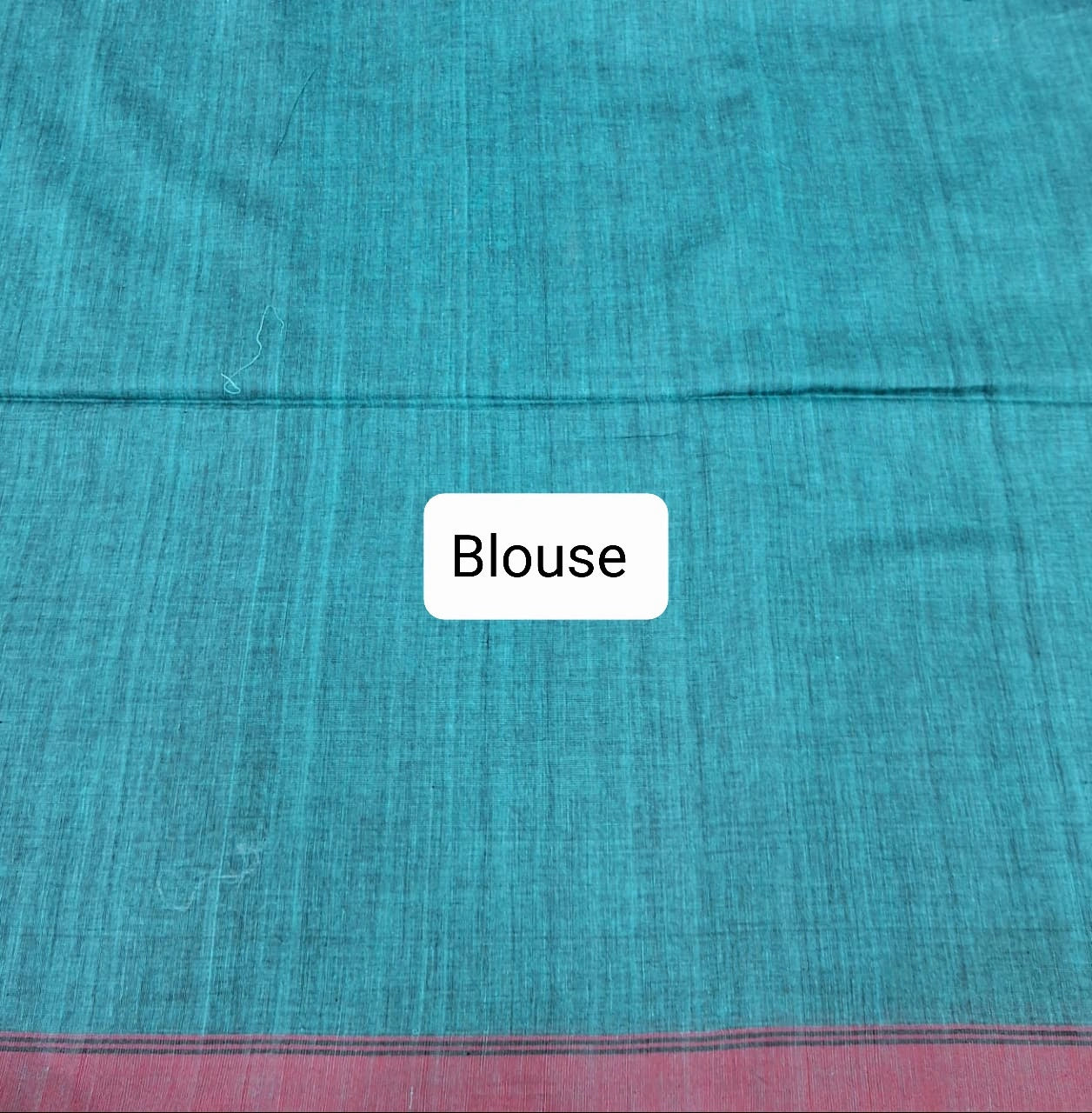 Rama Green Khadhi Cotton Saree Blouse