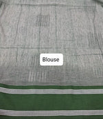 Off-White Pure Khadhi Cotton Saree Blouse