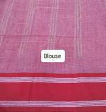 Mint Green Khadhi Cotton Saree Blouse
