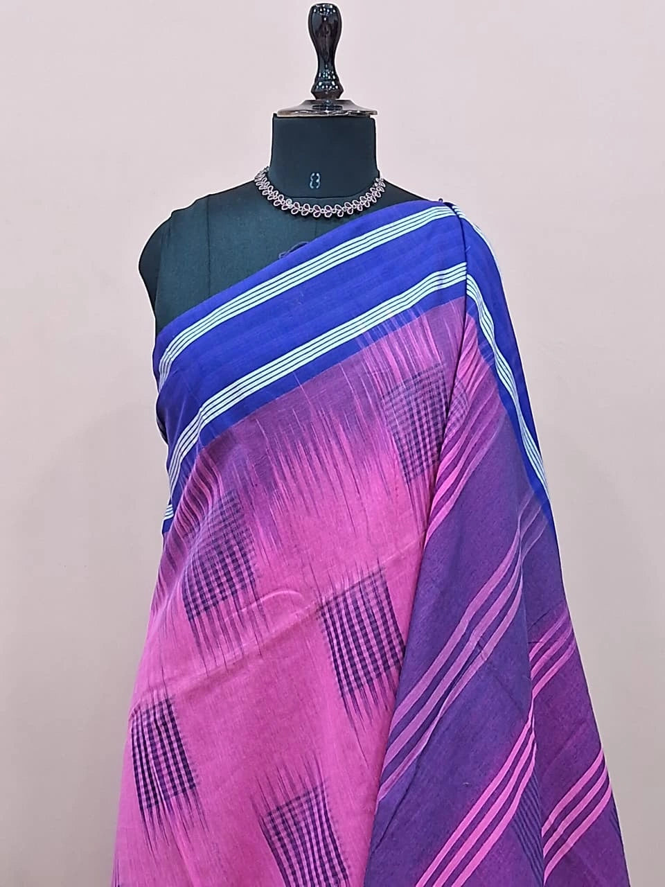 Mauve Pink pure Khadhi Cotton Saree 1