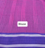 Mauve Pink pure Khadhi Cotton Saree  Blouse