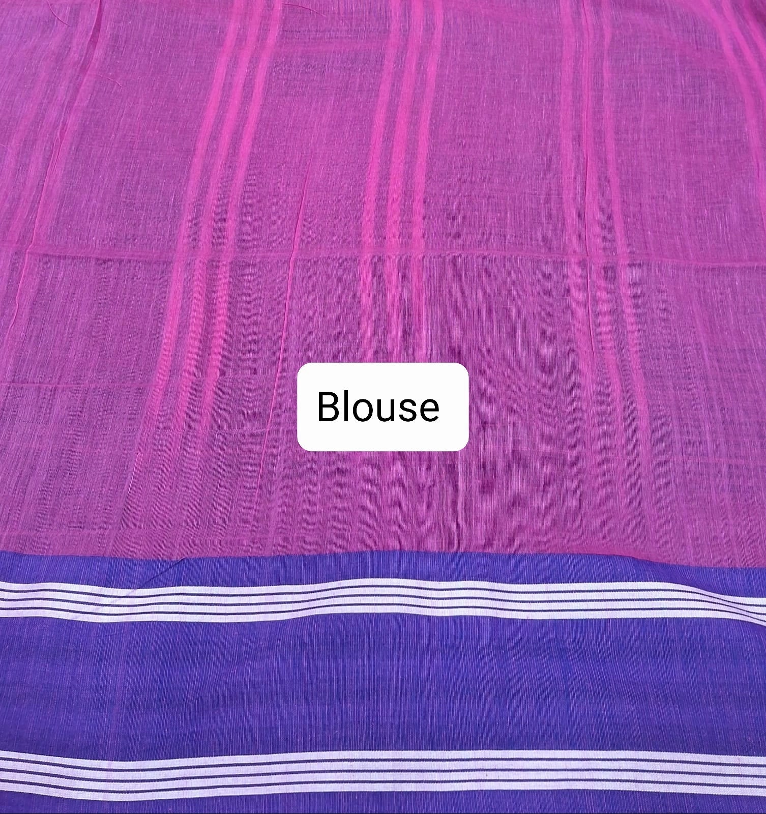 Mauve Pink pure Khadhi Cotton Saree  Blouse
