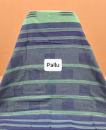Sea Green Khadhi Cotton Saree Pallu