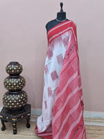 Off-White Khadi Cotton Saree