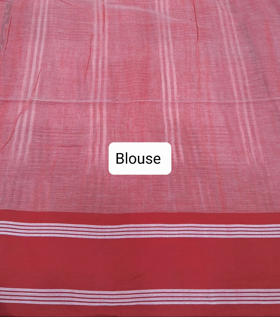 Off-White Khadi Cotton Saree Blouse