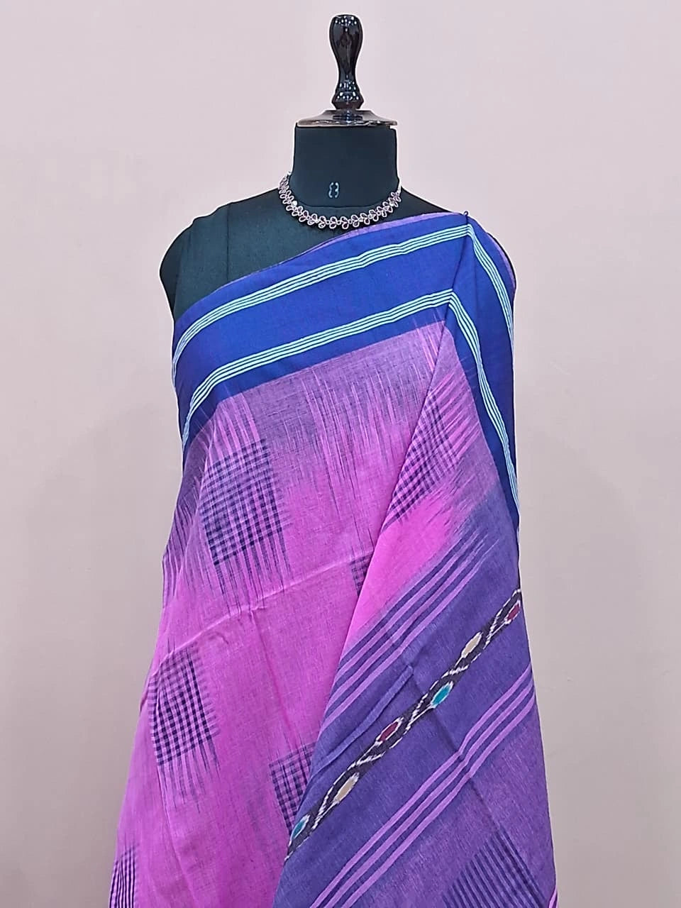 Mauve Pink Khadhi Cotton Saree 1
