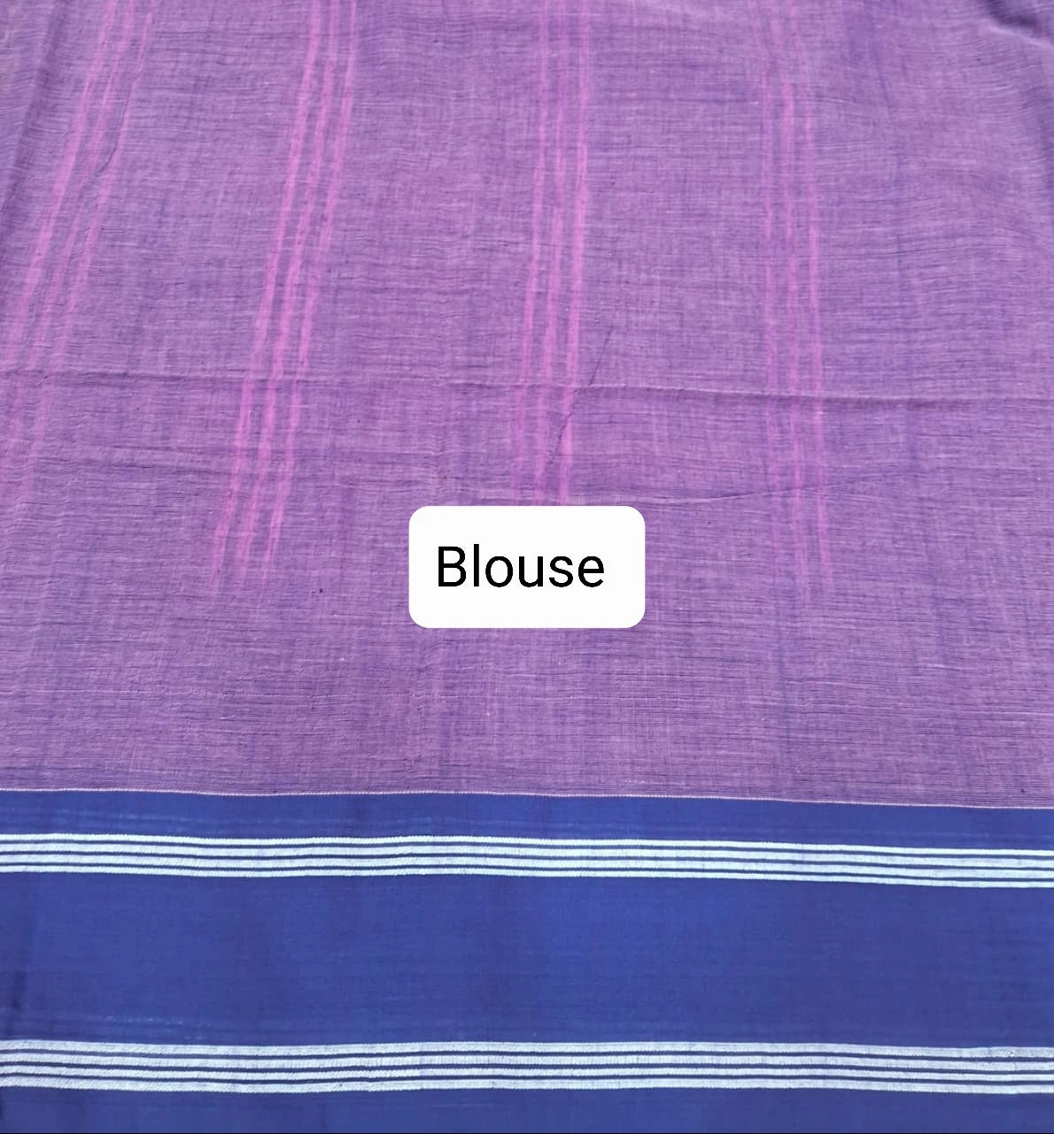 Mauve Pink Khadhi Cotton Saree Blouse