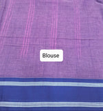 Mauve Pink Khadhi Cotton Saree Blouse