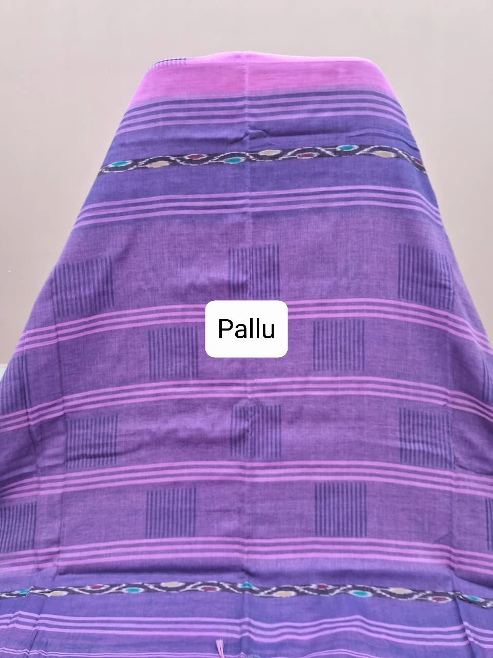Mauve Pink Khadhi Cotton Saree Pallu