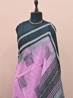 Candy Pink Khadhi Cotton Saree 1