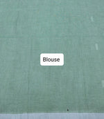 Seafoam Green Khadhi Cotton Saree Blouse
