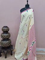 Cream Khadhi Cotton Saree 