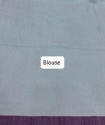 Ice Blue Khadhi Cotton Saree Blouse