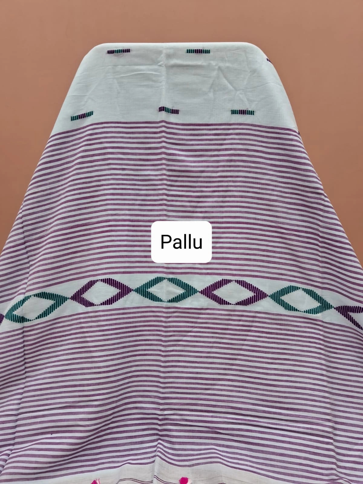 Ice Blue Khadhi Cotton Saree Pallu