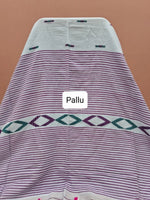 Ice Blue Khadhi Cotton Saree Pallu