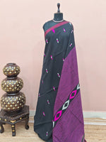 Black Khadhi Cotton Saree