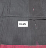Black Khadhi Cotton Saree Blouse