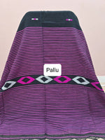 Black Khadhi Cotton Saree Pallu