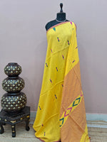 Lemon Yellow Khadhi Cotton Saree
