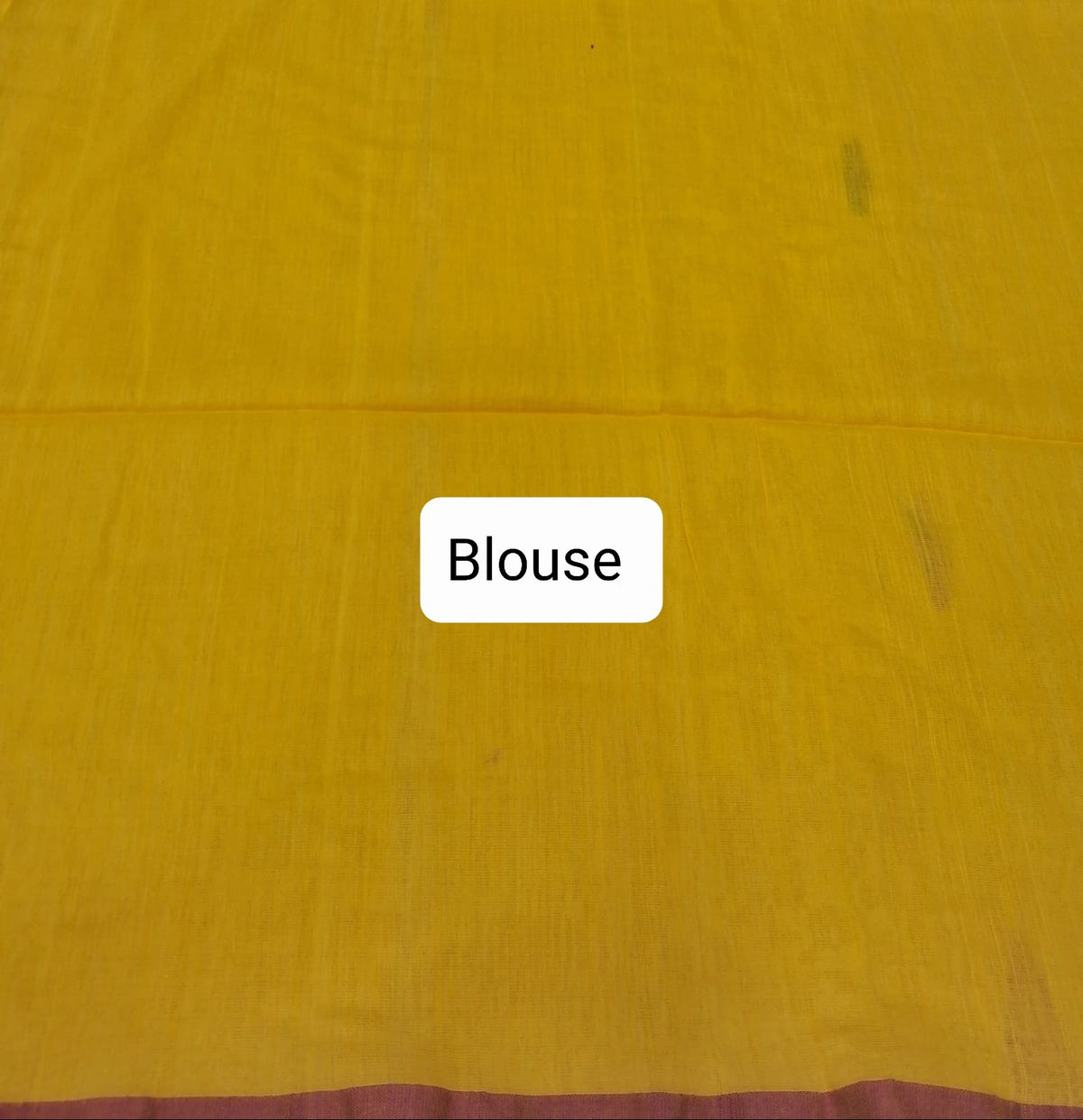 Lemon Yellow Khadhi Cotton Saree Blouse