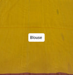 Lemon Yellow Khadhi Cotton Saree Blouse
