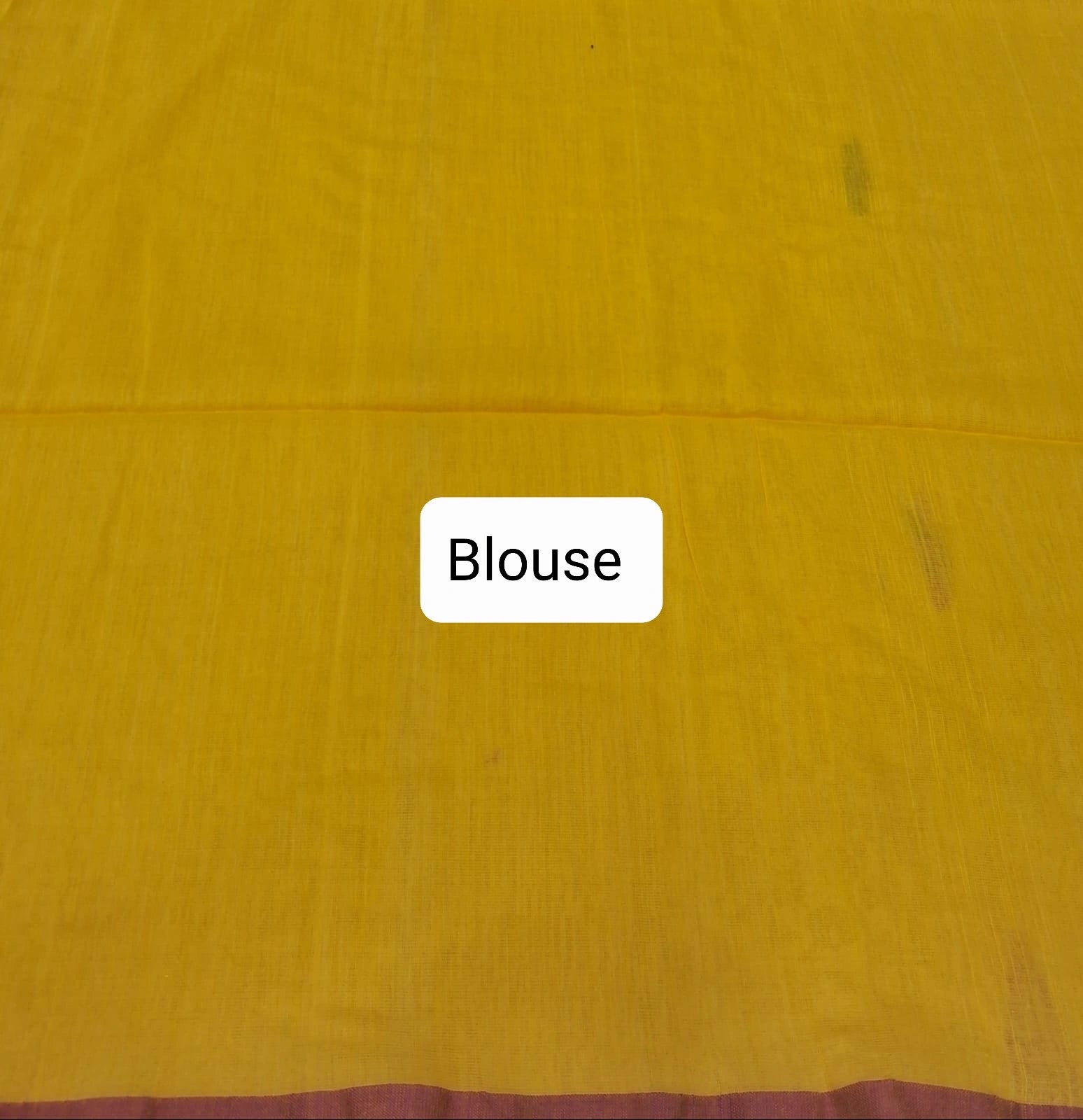 Lemon Yellow Khadhi Cotton Saree Blouse