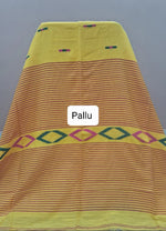 Lemon Yellow Khadhi Cotton Saree Pallu