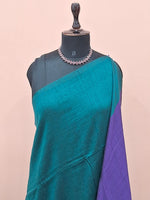 Peacock Green Khadhi Cotton Saree 1