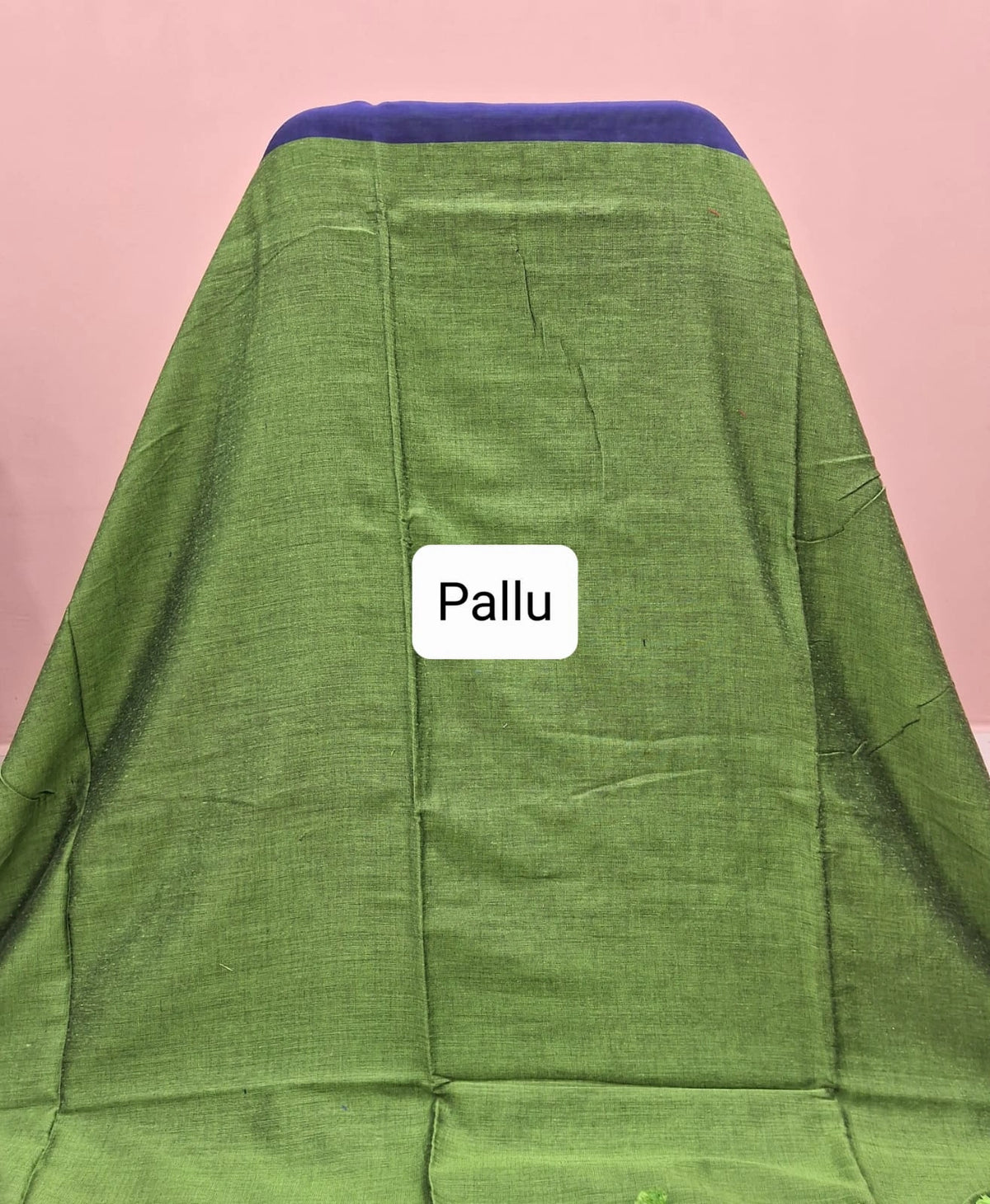Royal Blue Khadhi Cotton Saree Pallu