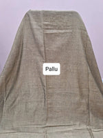 Dark Chocolate Khadhi Cotton Saree Pallu