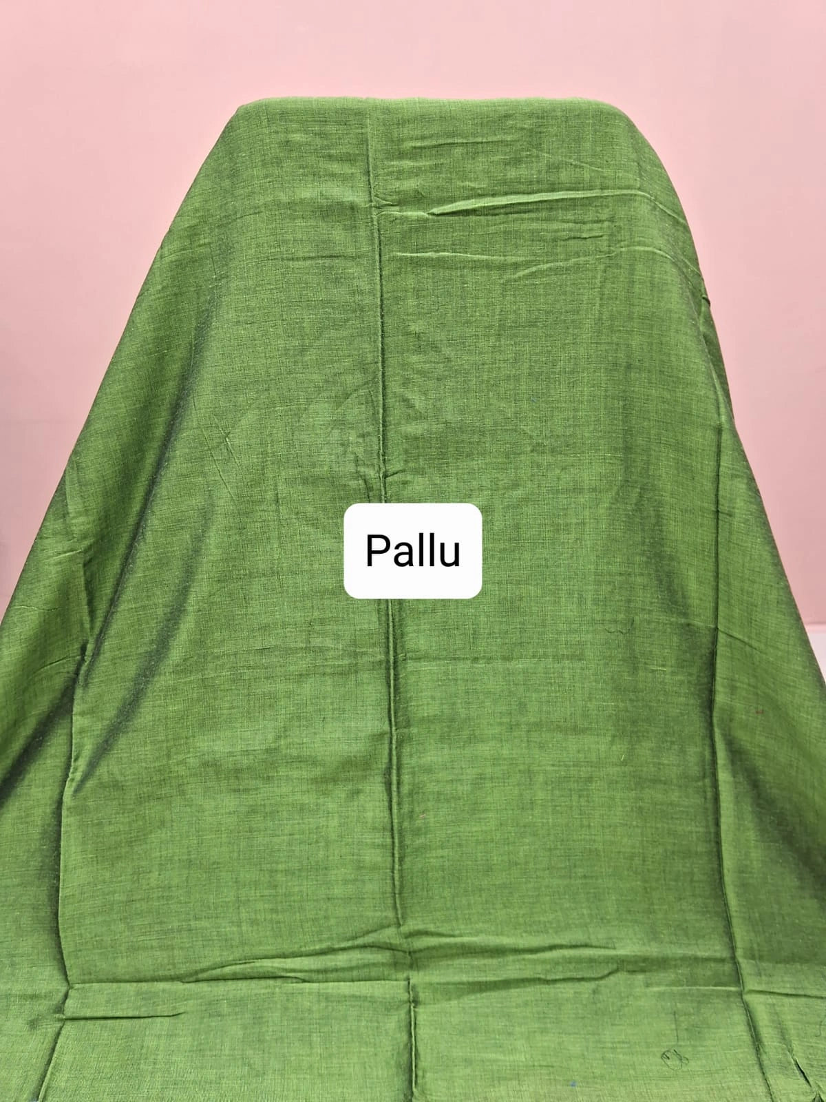 Peacock Blue Khadhi Cotton Saree Pallu