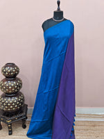 Peacock Blue Khadi Cotton Saree