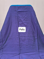 Peacock Blue Khadi Cotton Saree Pallu