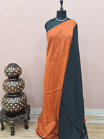 Rust Orange Khadhi Cotton Saree