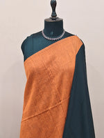 Rust Orange Khadhi Cotton Saree 1