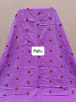 Light Purple Khadhi Cotton Saree Pallu