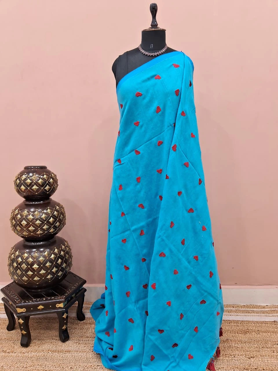 Sky Blue Khadhi Cotton Saree 