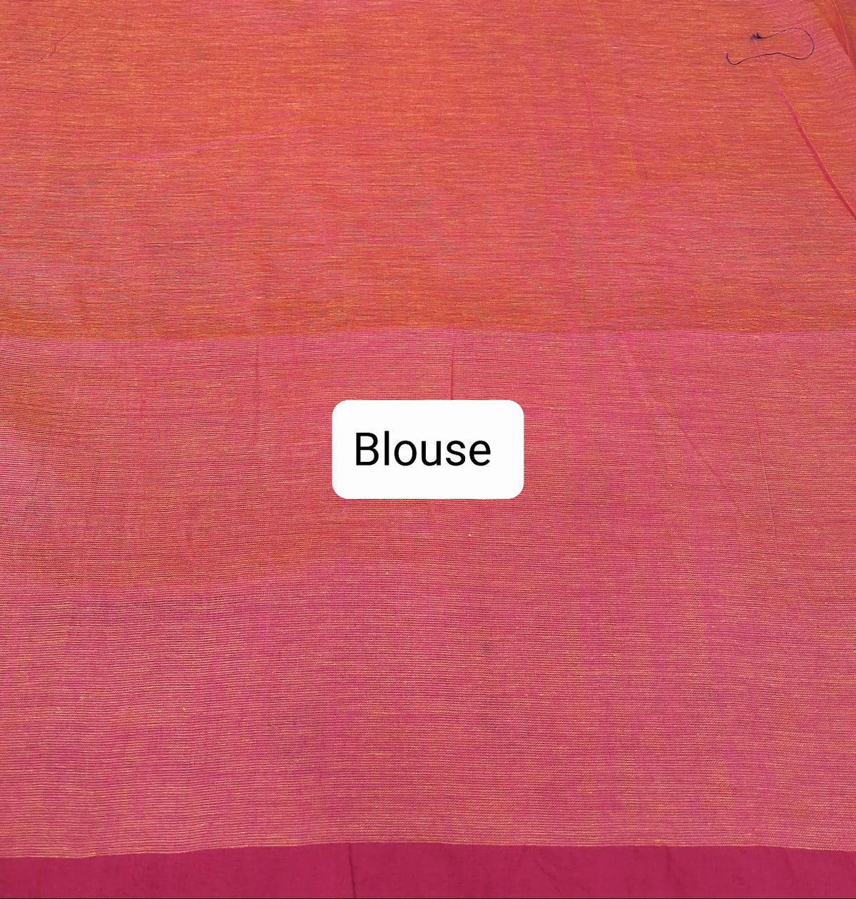 Peach Khadhi Cotton Saree Blouse
